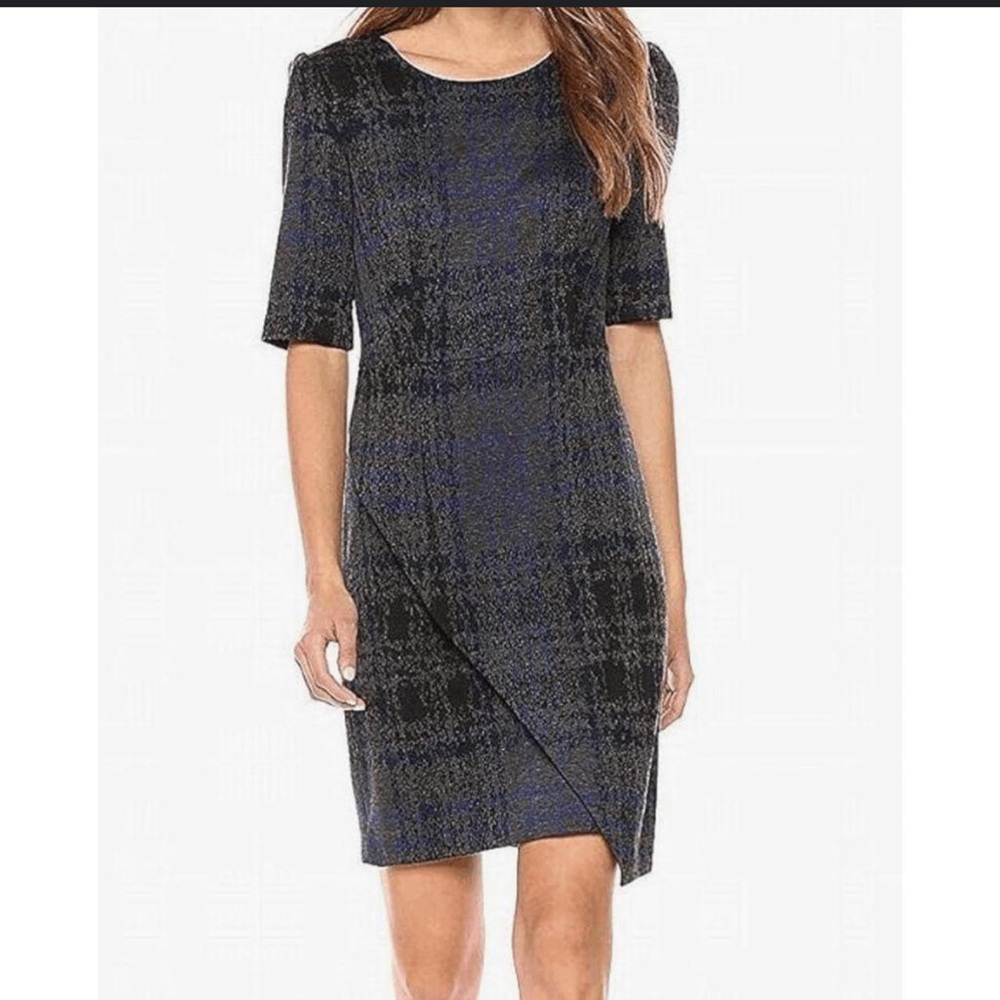 Betsey Johnson Black, grey and Blue Midi Dress - Picture 7 of 7